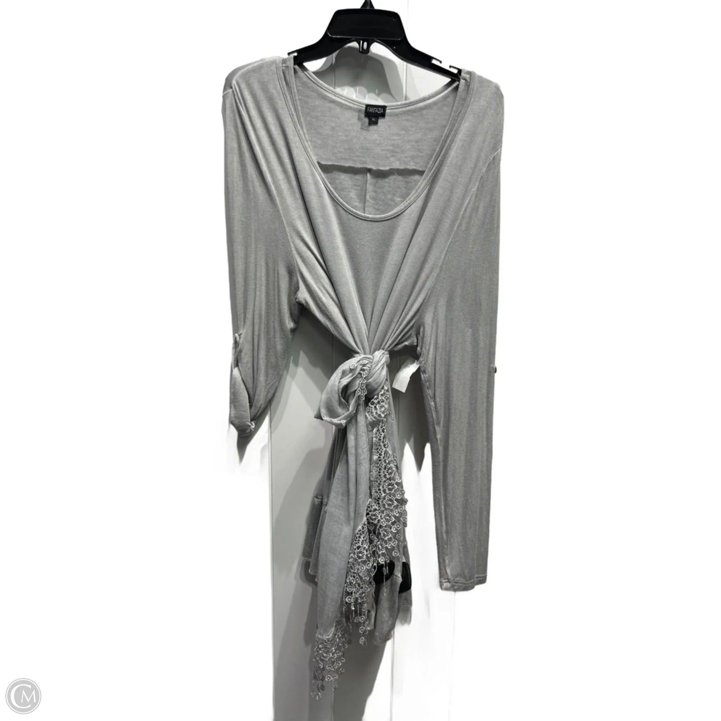 Top 2pc Long Sleeve By Cmc In Grey, Size: Xl