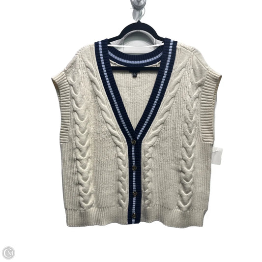 Sweater Short Sleeve By Torrid In Blue & White, Size: 16