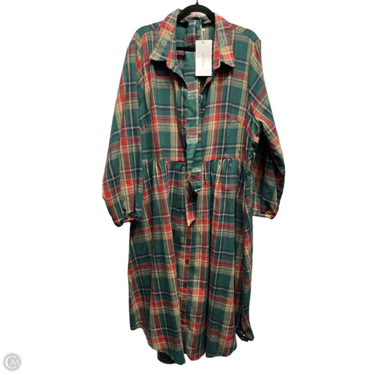 Dress Casual Maxi By Bloomchic In Green & Red, Size: 22