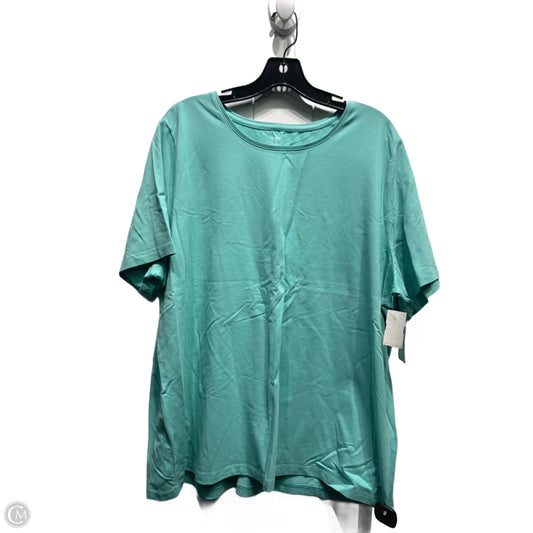 Top Short Sleeve Basic By Cj Banks In Blue, Size: 2x