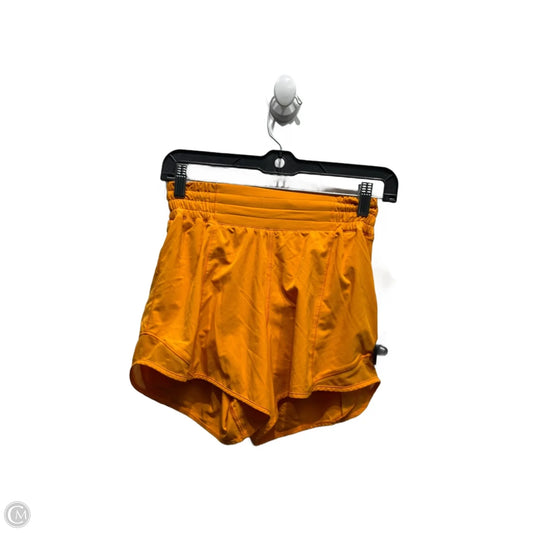 Athletic Shorts By Lululemon In Orange, Size: 4