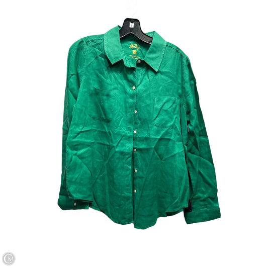 Top Long Sleeve Designer By Lilly Pulitzer In Green, Size: M