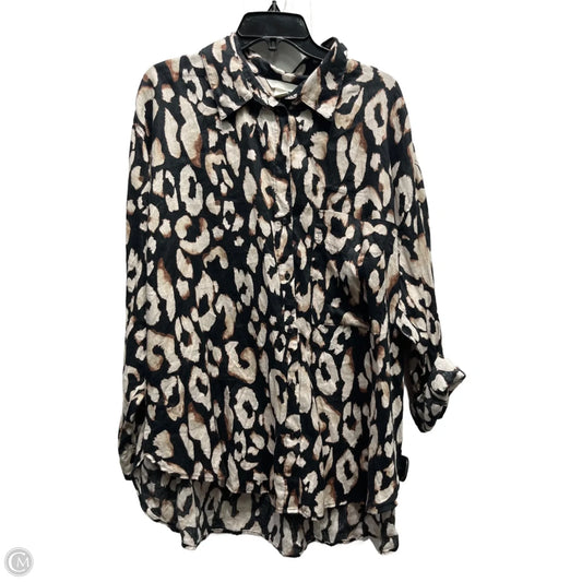 Tunic Long Sleeve By H&m In Animal Print, Size: Xl