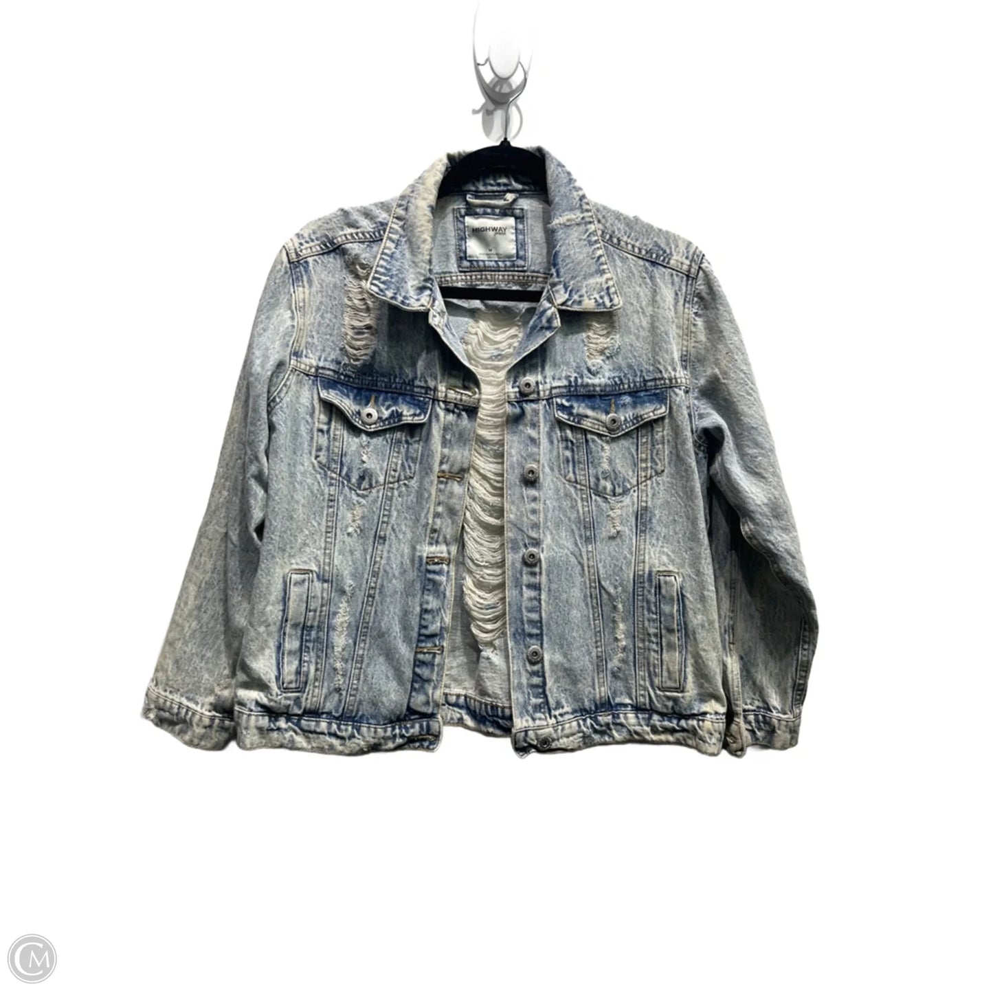 Jacket Denim By Highway In Blue Denim, Size: M