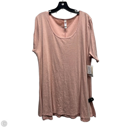 Top Short Sleeve Basic By Lularoe In Pink, Size: 2x