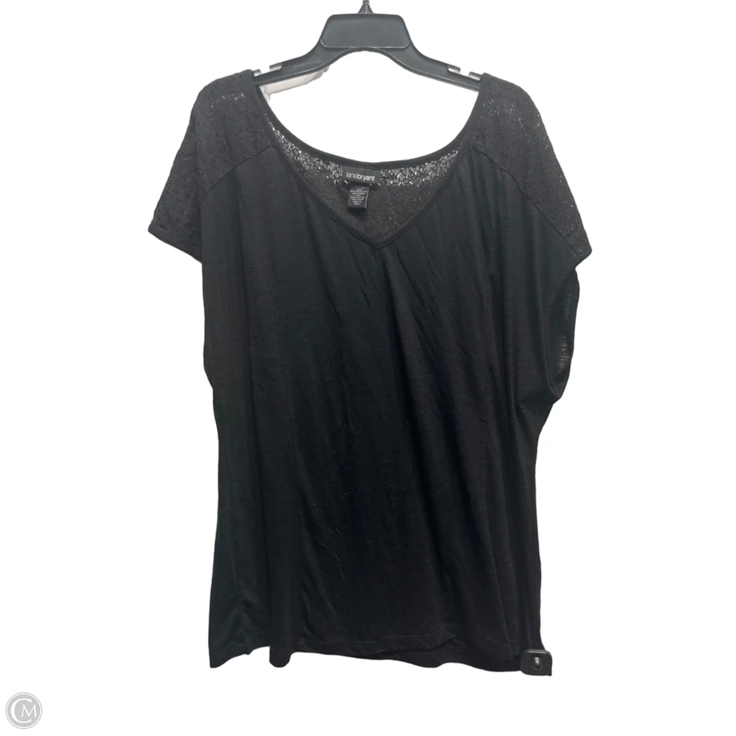 Top Short Sleeve By Lane Bryant In Black, Size: 22