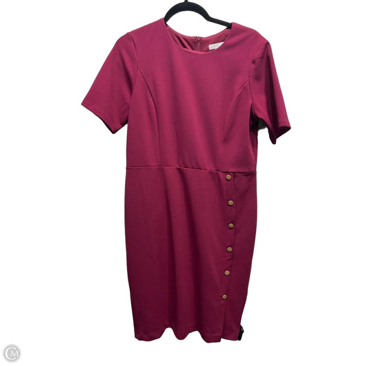 Dress Work By London Times In Maroon, Size: 10