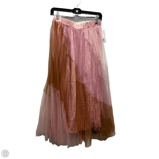 Skirt Maxi By White Birch In Pink & Tan, Size: S