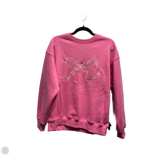 Sweatshirt Crewneck By BAILEY ROSE In Pink, Size: S