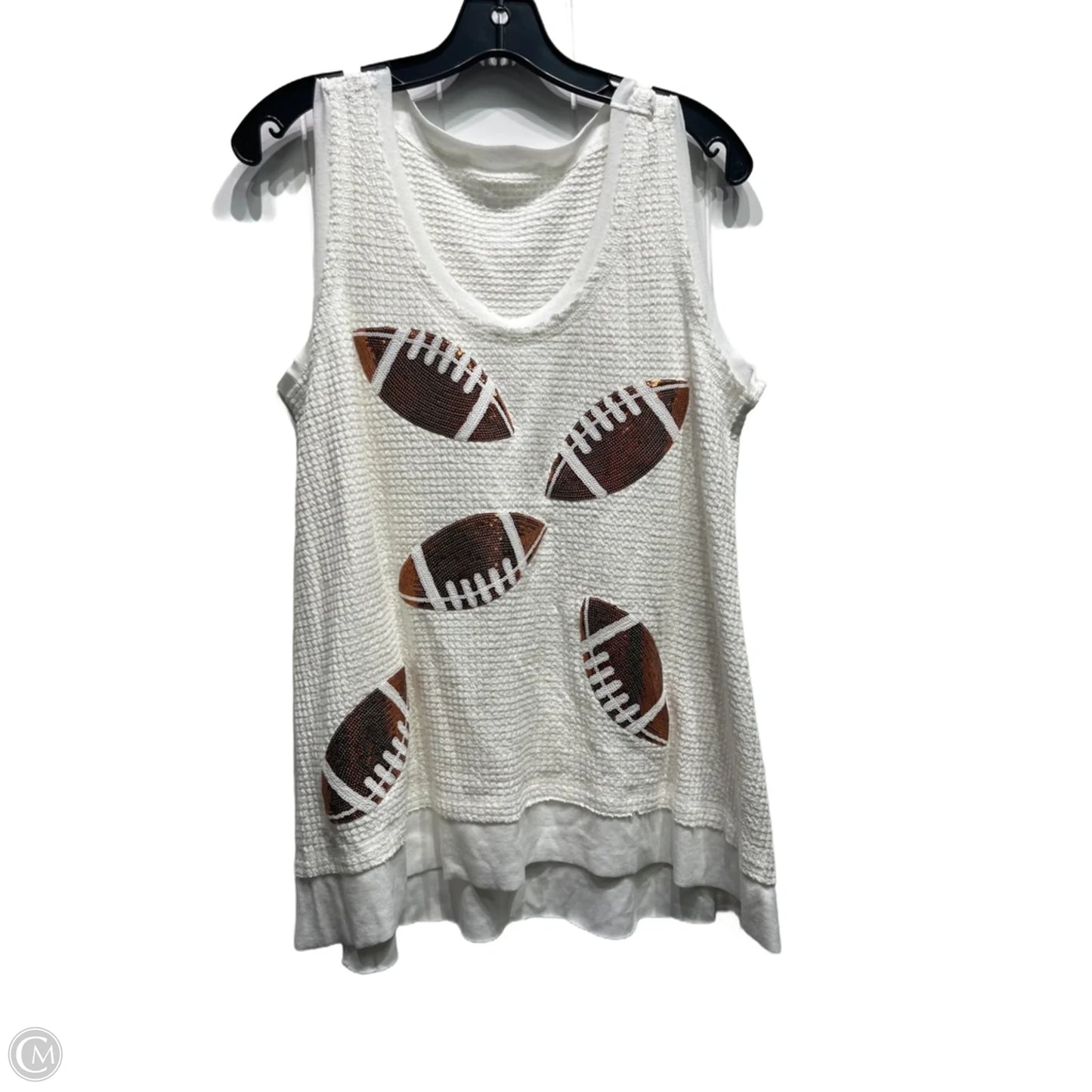 Top Sleeveless By Amazon Essentials In Brown & White, Size: M