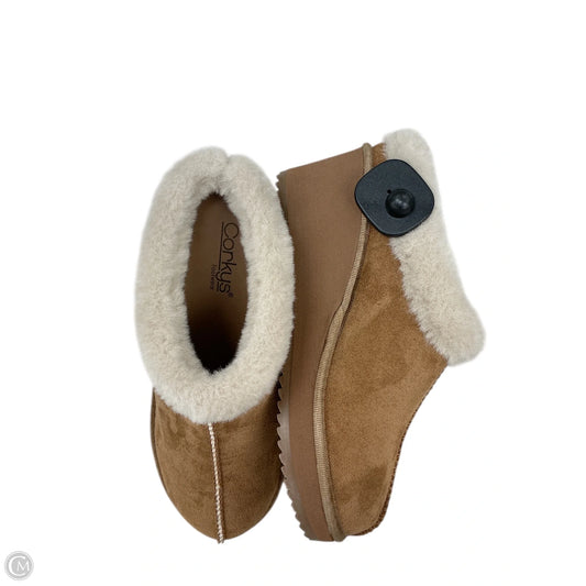 Shoes Heels Wedge By Corkys In Tan, Size: 8