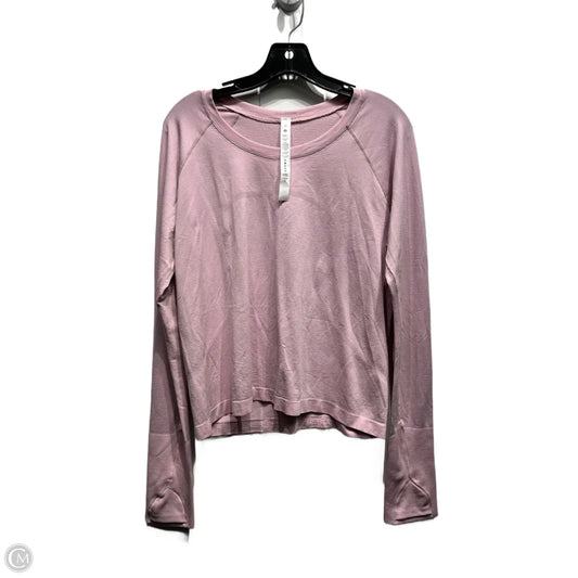 Athletic Top Long Sleeve Collar By Lululemon In Purple, Size: 12