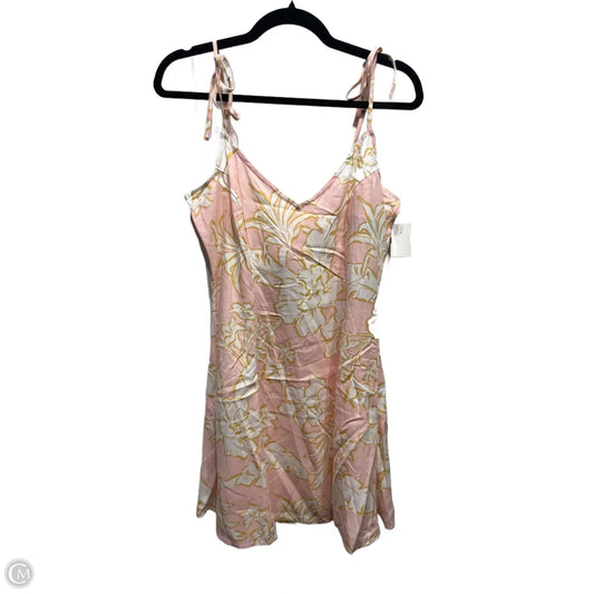Dress Casual Short By Billabong In Cream & Pink, Size: L
