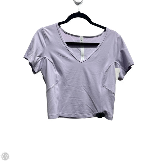 Athletic Top Short Sleeve By Lululemon In Purple, Size: 10