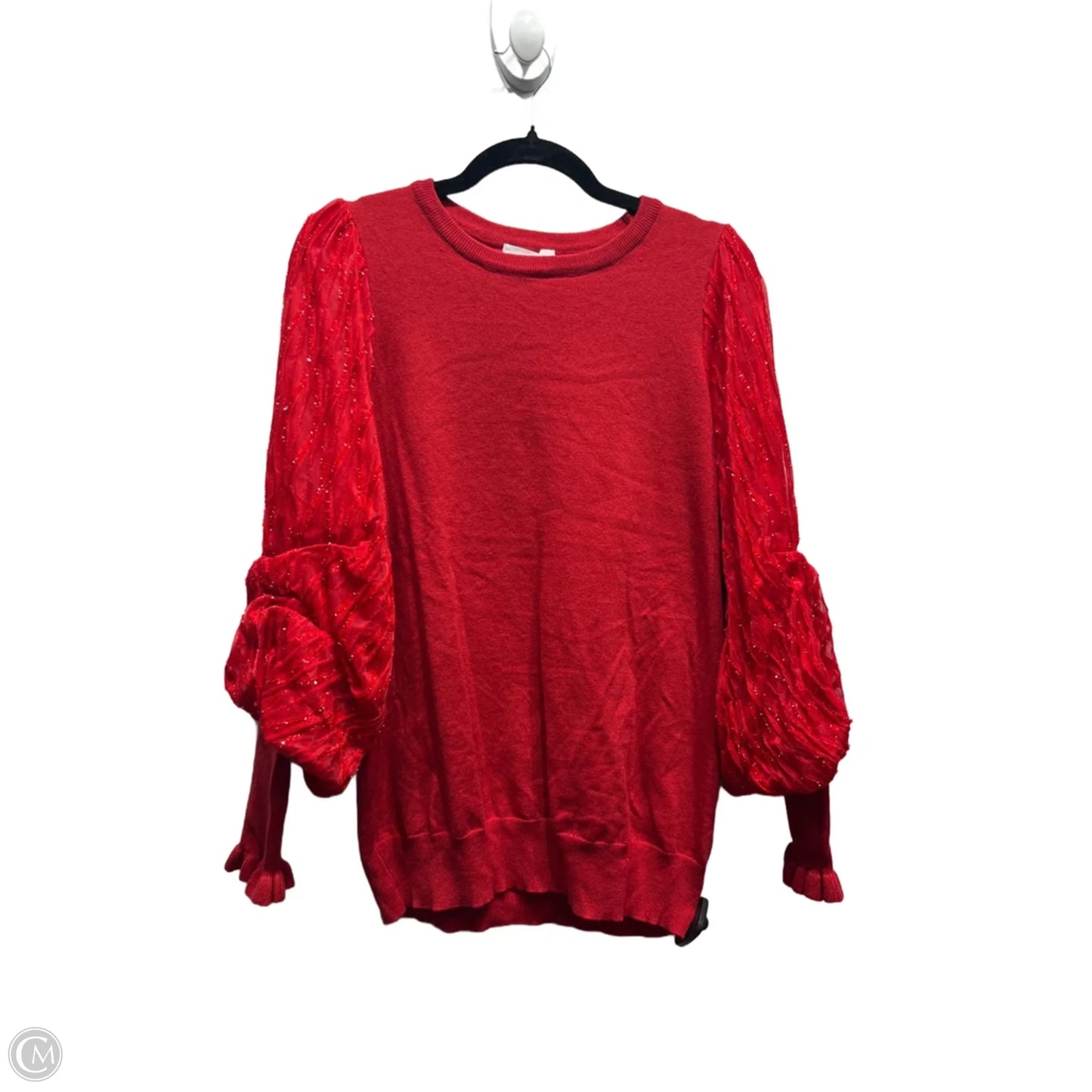 Blouse Long Sleeve By First Love In Red, Size: Xl
