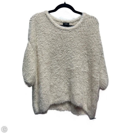 Sweater Short Sleeve By Express In Tan, Size: Xl