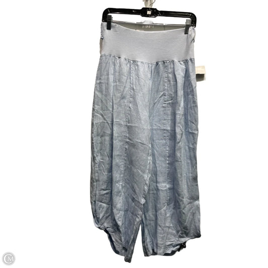 Pants Linen By M Made In Italy In Blue, Size: Osfm