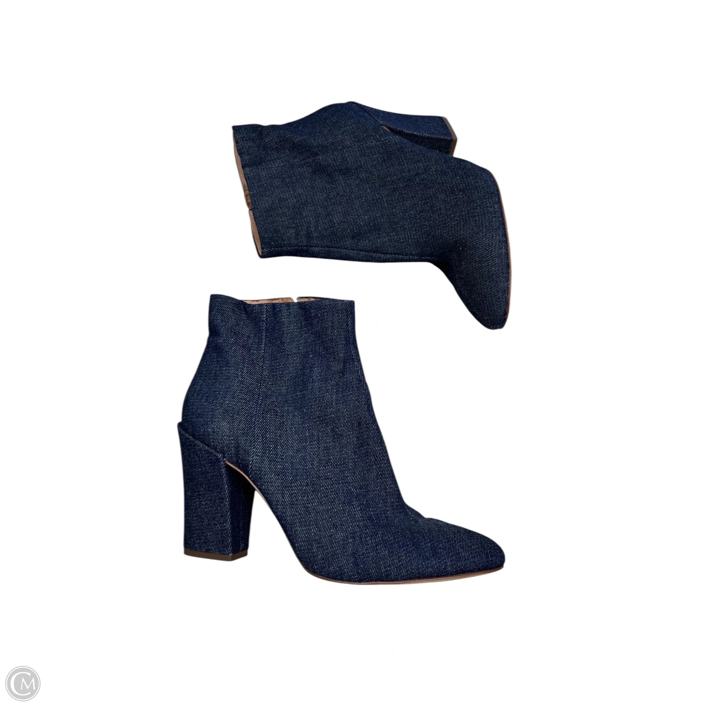 Boots Ankle Heels By Louise Et Cie In Blue Denim, Size: 9