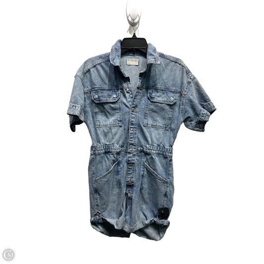 Romper By Free People In Blue Denim, Size: S