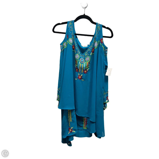 Top Long Sleeve By Soft Surroundings In Blue & Red, Size: Xl