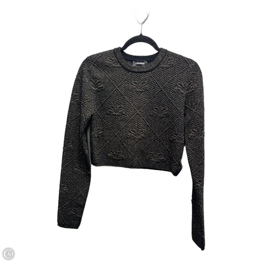 Sweater By Express In Black & Gold, Size: M