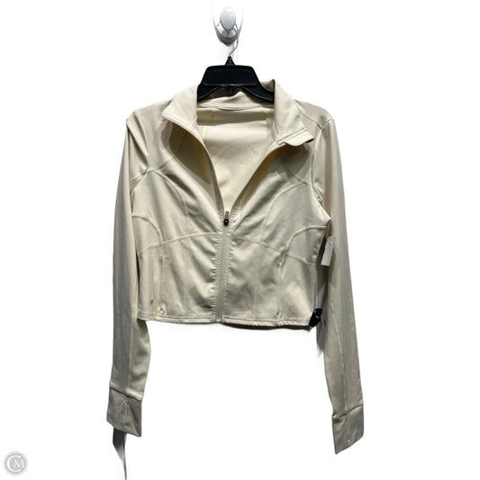 Athletic Jacket By Fabletics In Cream, Size: S