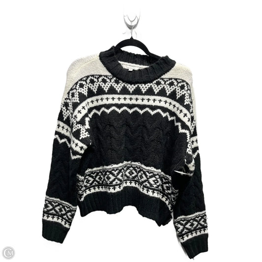 Sweater By Francesca's In Black & White, Size: S