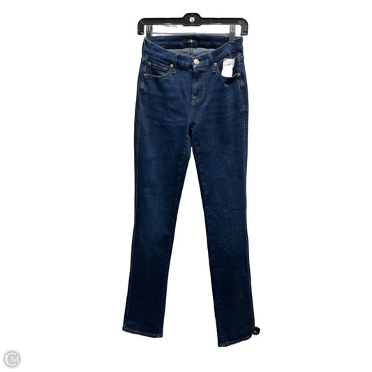 Jeans Skinny By 7 For All Mankind In Blue Denim, Size: 2