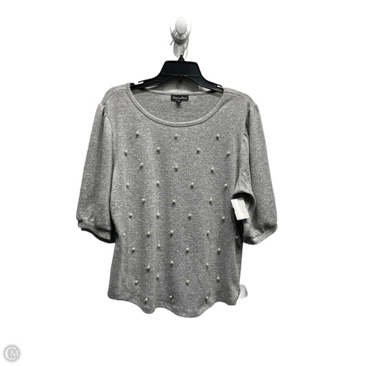 Top Short Sleeve By Clothes Mentor In Grey, Size: Xl