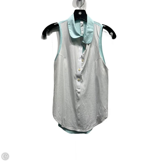 Athletic Tank Top By Lululemon In Blue & White, Size: 2