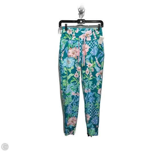 Pants Designer By Lilly Pulitzer In Green & Pink, Size: Xs