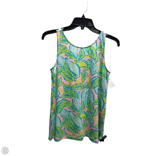 Top Sleeveless Designer By Lilly Pulitzer In Green & Pink, Size: Xxs