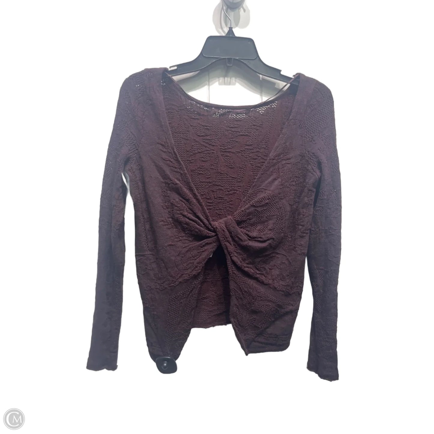 Top Long Sleeve By Free People In Maroon, Size: S