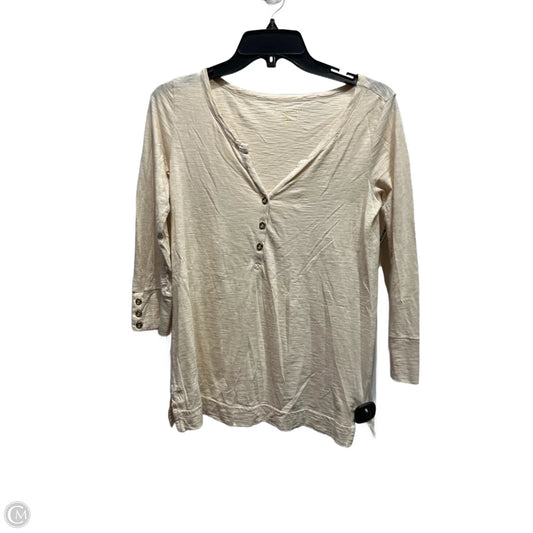 Top Long Sleeve Designer By Lilly Pulitzer In Tan, Size: Xs