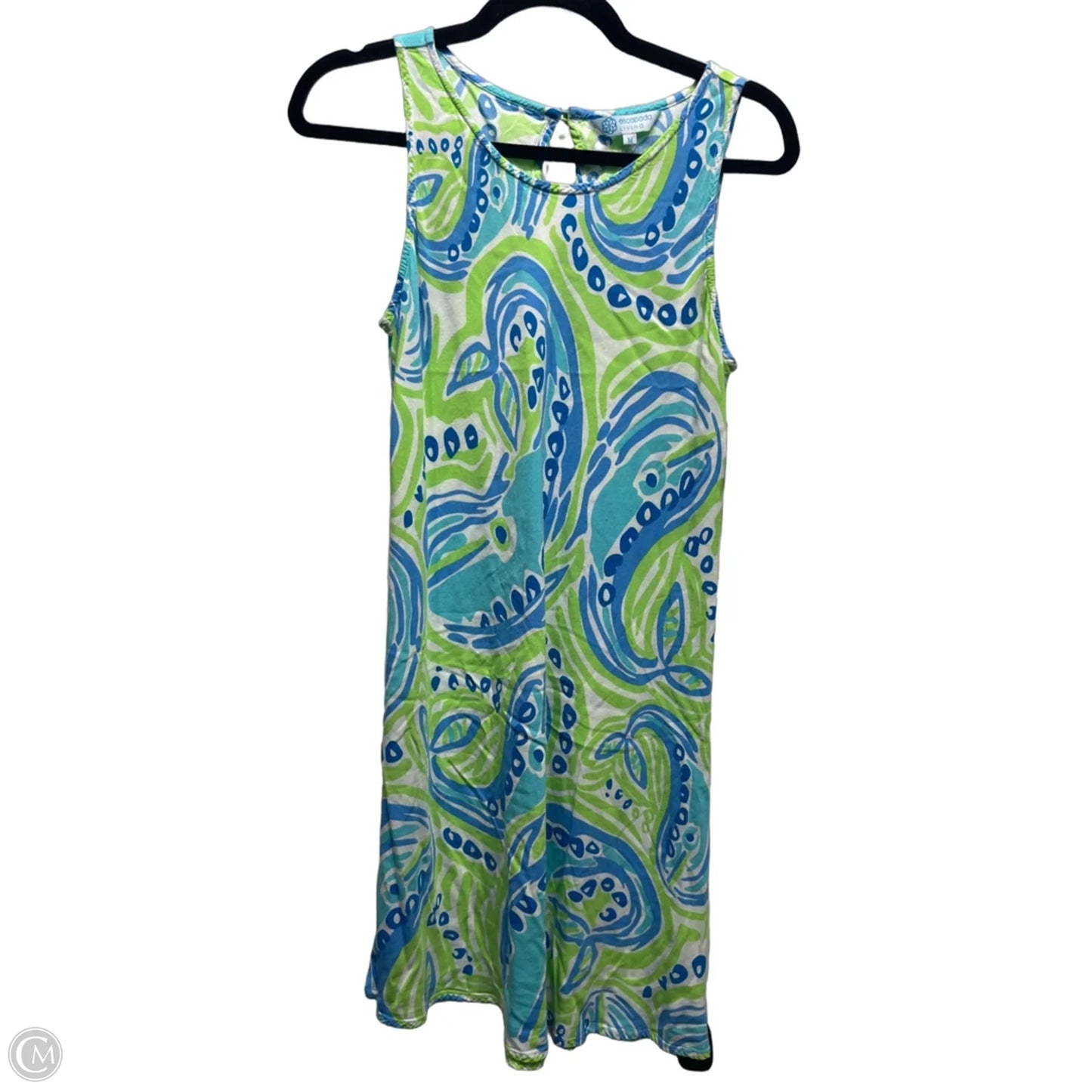 Dress Casual Short By Escapada Living In Blue & Green, Size: M