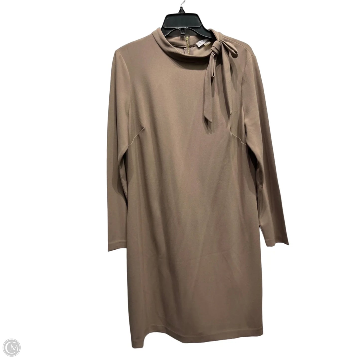 Dress Work By Calvin Klein In Taupe, Size: 14