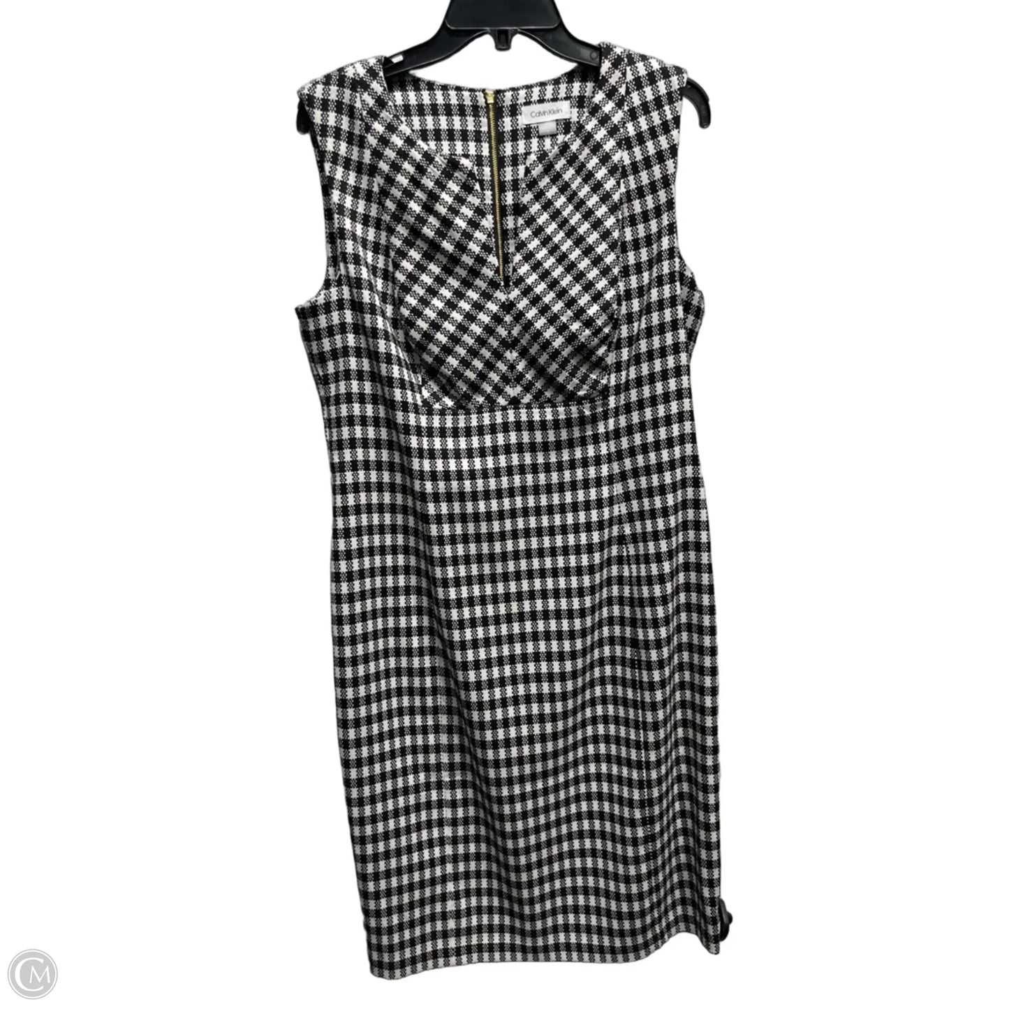 Dress Work By Calvin Klein In Black & White, Size: 12