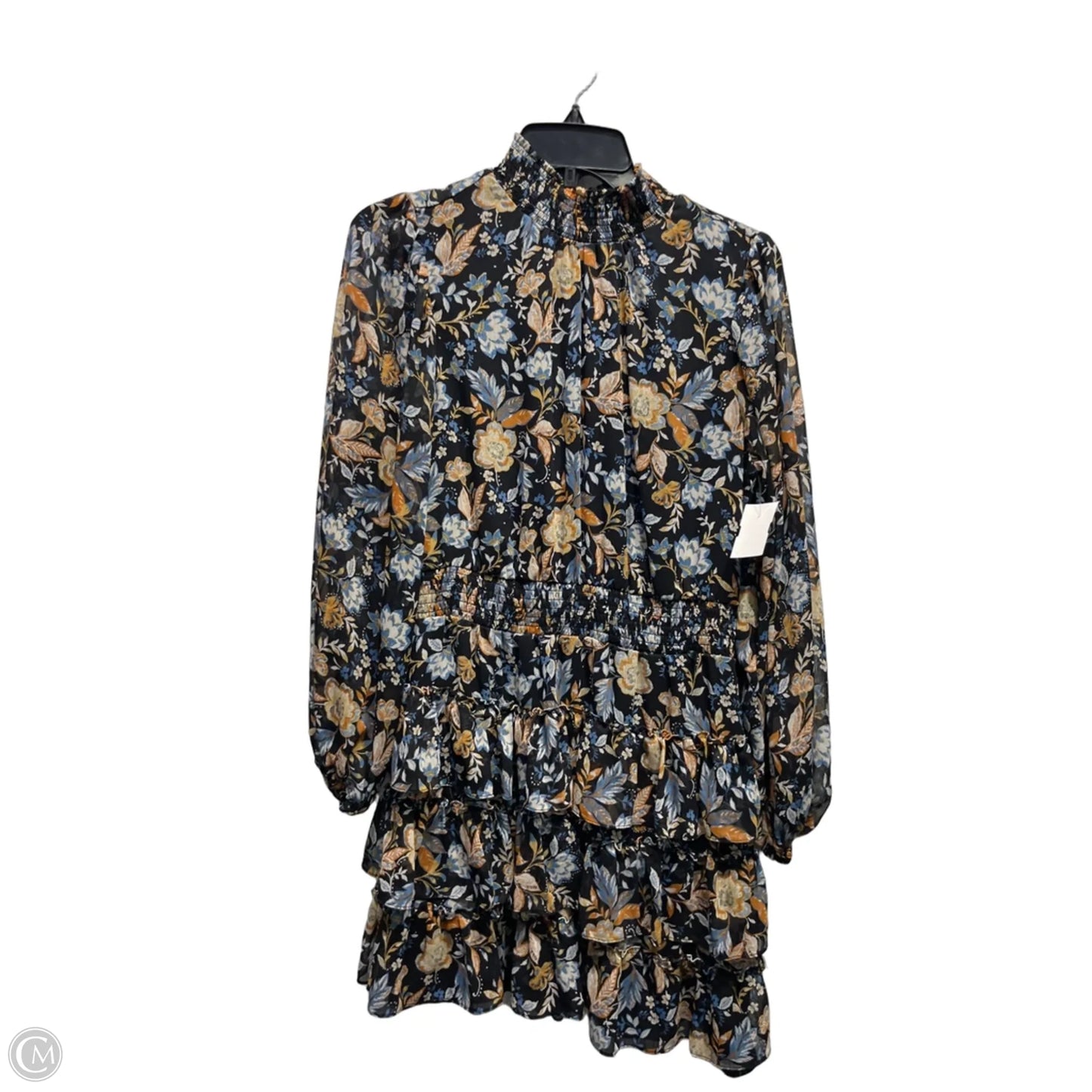 Dress Work By Express In Black & Blue, Size: M