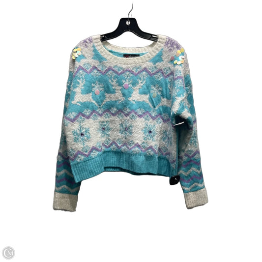 Sweater By 33 DEGREES In Blue & Purple, Size: M