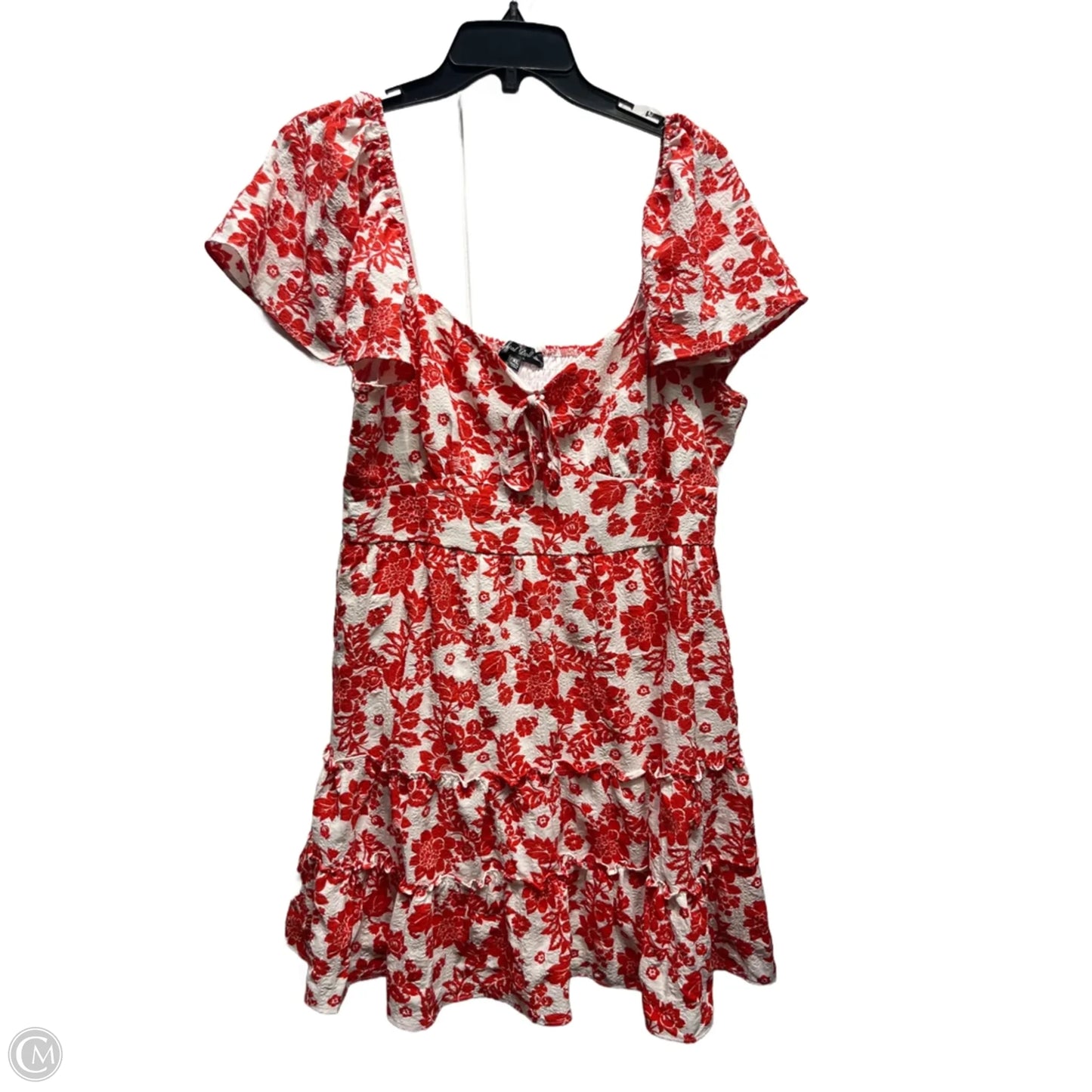 Dress Casual Short By crystal doll In Red & White, Size: Xl