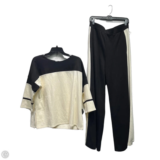Pants Set 2pc By  & basics In Black & White, Size: L