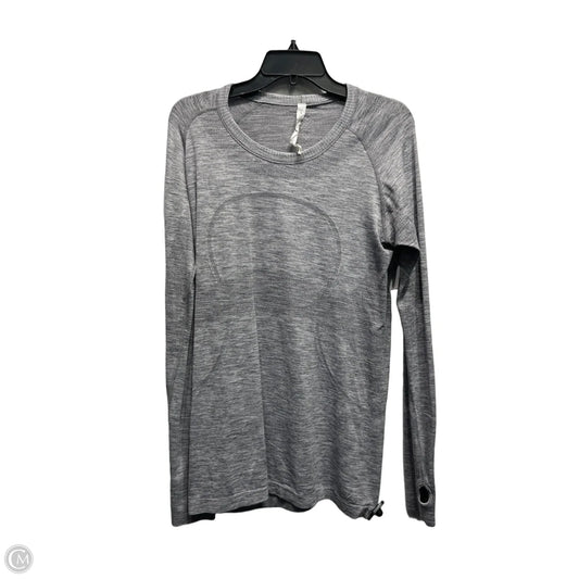 Athletic Top Long Sleeve Crewneck By Lululemon In Grey, Size: 12