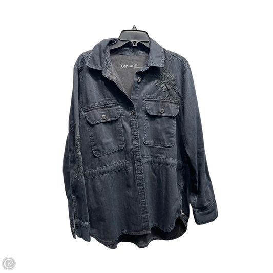 Jacket Denim By Gap In Black, Size: Xl