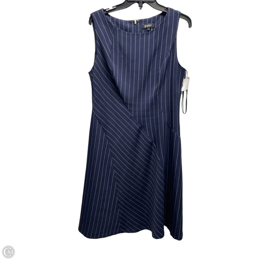Dress Work By Dkny In Blue & White, Size: 10