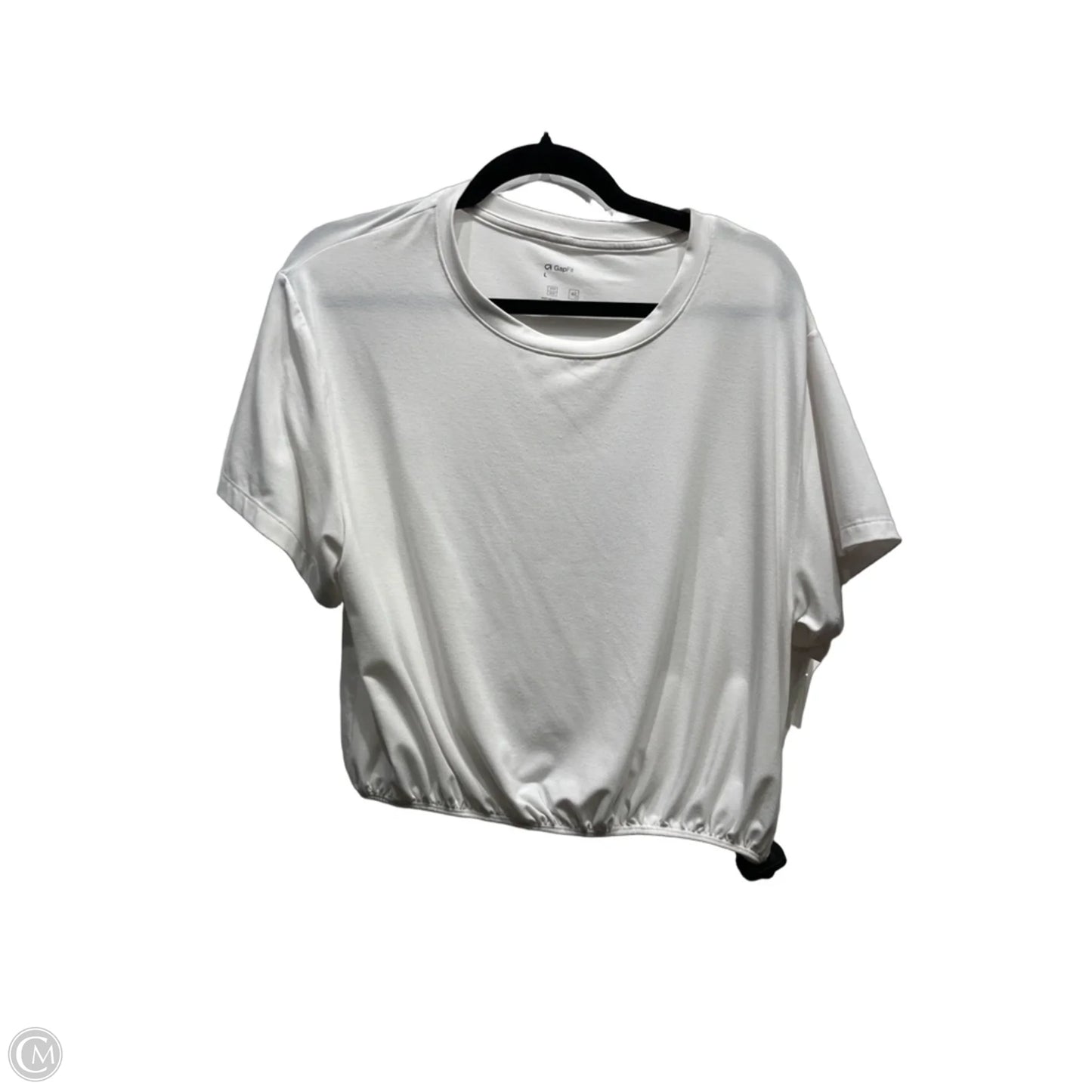 Top Short Sleeve By Gap In White, Size: L