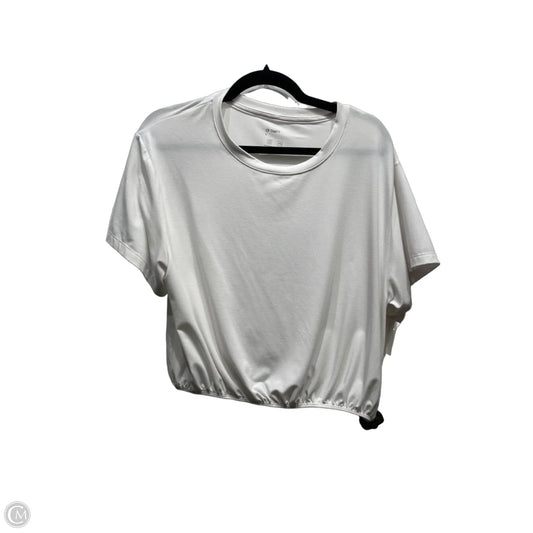 Top Short Sleeve By Gap In White, Size: L