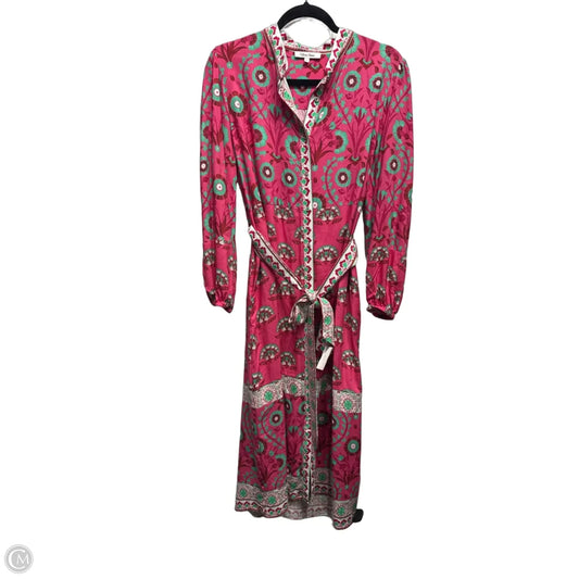 Dress Casual Maxi By Celina Moon In Green & Pink, Size: L