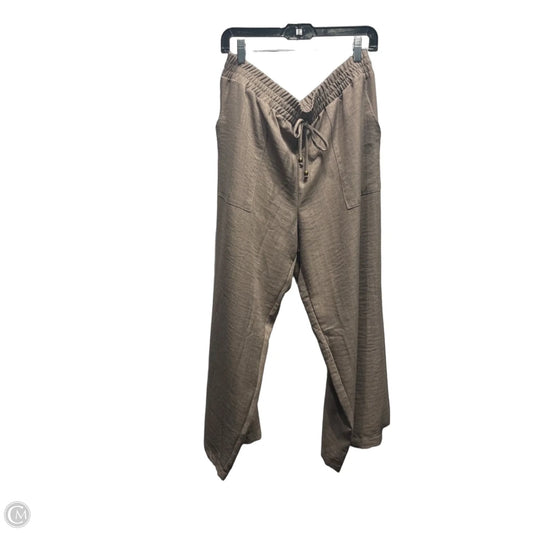 Pants Wide Leg By Clothes Mentor In Taupe, Size: 1x