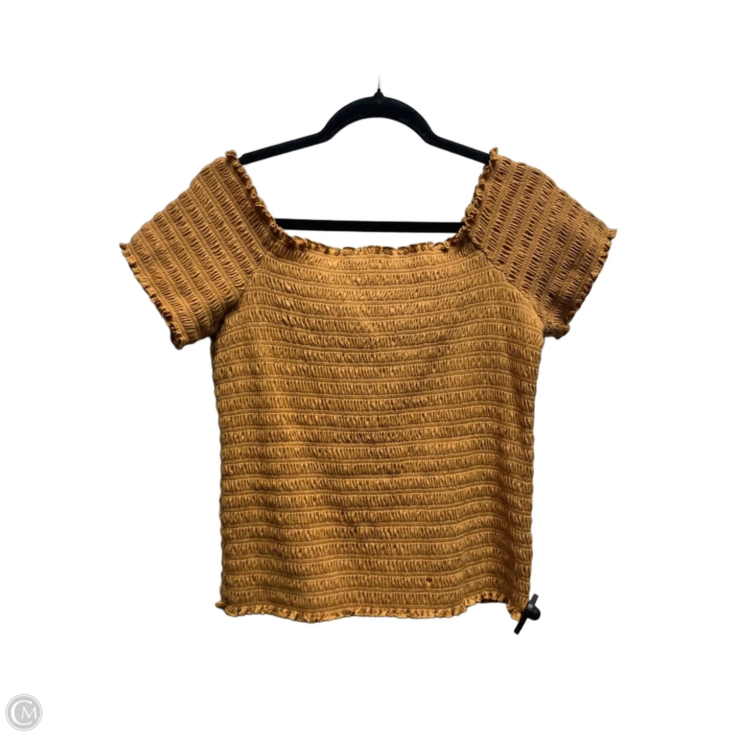 Top Short Sleeve By Gap In Tan, Size: L