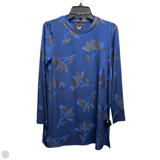 Tunic Long Sleeve By Johnny Was In Black & Blue, Size: S